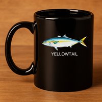 Yellowtail Saltwater Game Fish 11oz C Handle Ceramic Mug