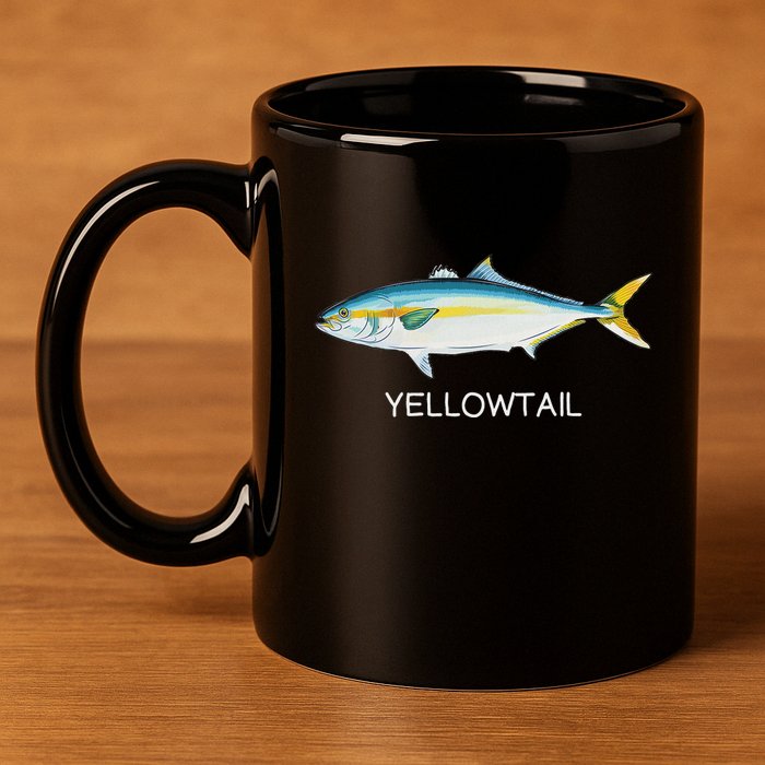 Yellowtail Saltwater Game Fish 11oz C Handle Ceramic Mug