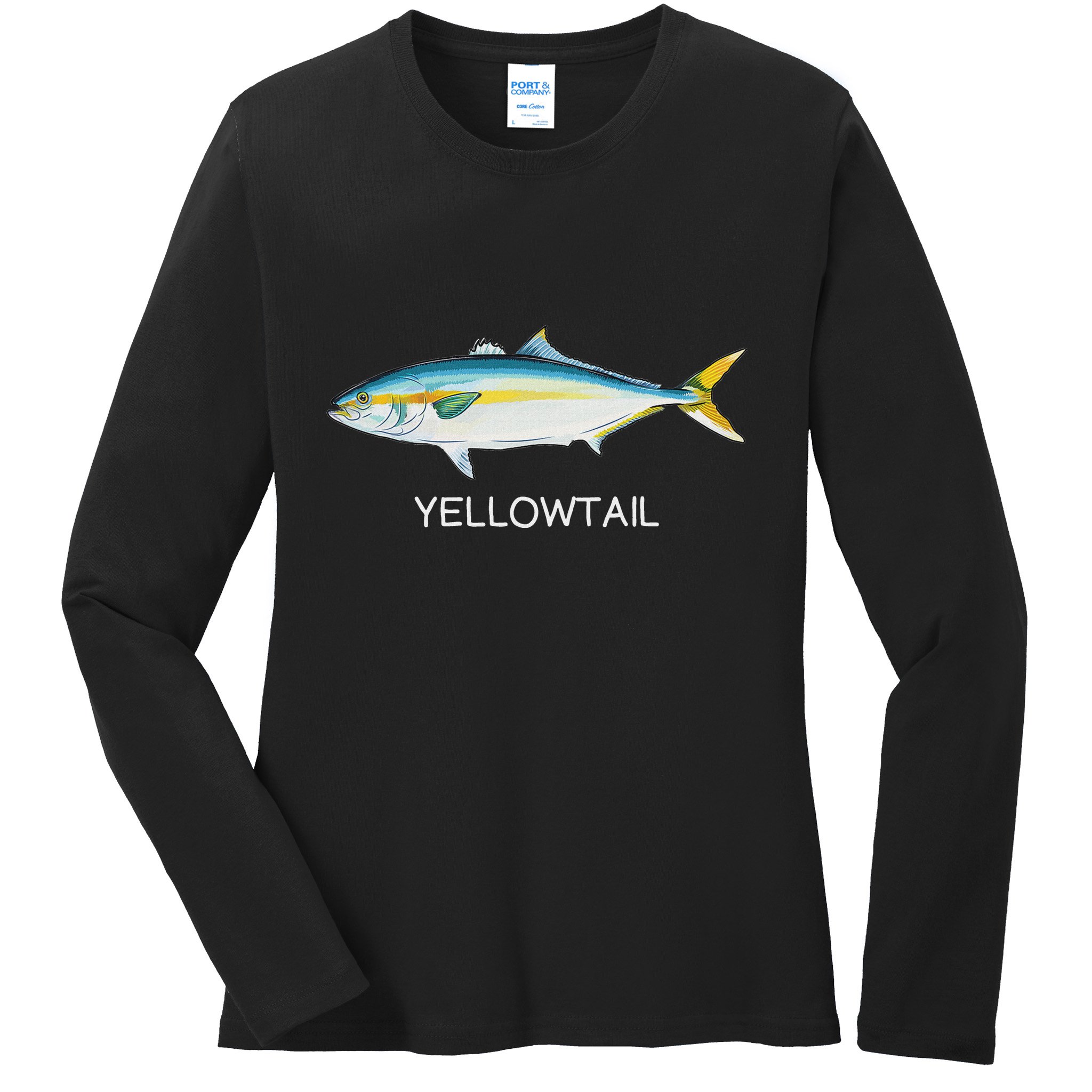 Yellowtail Saltwater Game Fish Ladies Long Sleeve Shirt