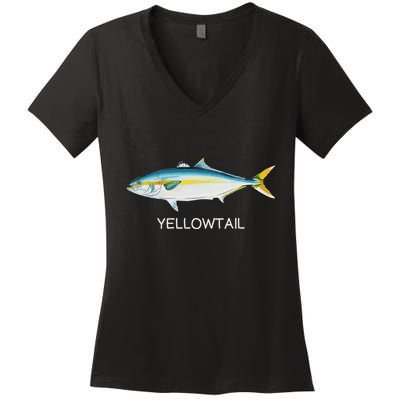 Yellowtail Saltwater Game Fish Women's V-Neck T-Shirt