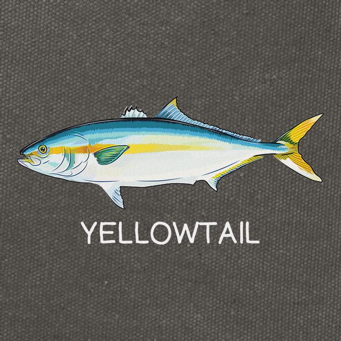 Yellowtail Saltwater Game Fish Cotton Canvas Backpack