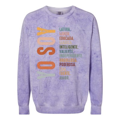 Yo Soy Hispanic Mujer Latina Camisa De Latina Chingona Colorblast Crewneck Sweatshirt