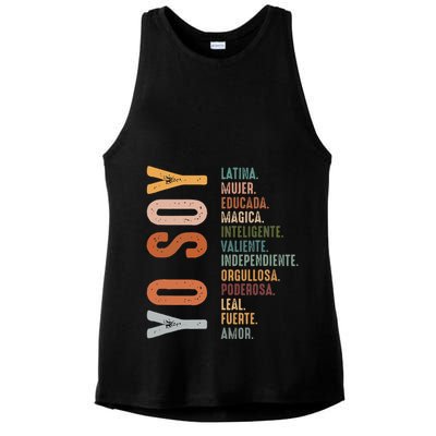 Yo Soy Hispanic Mujer Latina Camisa De Latina Chingona Ladies PosiCharge Tri-Blend Wicking Tank