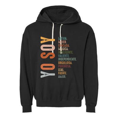 Yo Soy Hispanic Mujer Latina Camisa De Latina Chingona Garment-Dyed Fleece Hoodie