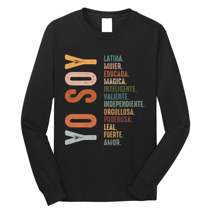 Yo Soy Hispanic Mujer Latina Camisa De Latina Chingona Long Sleeve Shirt