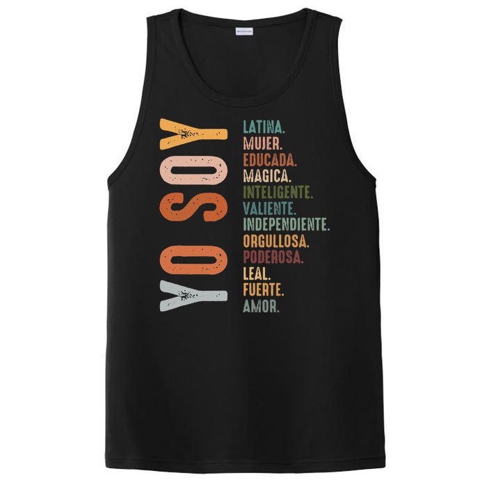 Yo Soy Hispanic Mujer Latina Camisa De Latina Chingona PosiCharge Competitor Tank