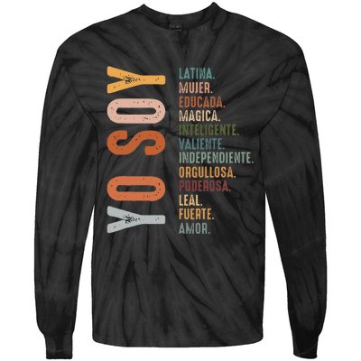 Yo Soy Hispanic Mujer Latina Camisa De Latina Chingona Tie-Dye Long Sleeve Shirt