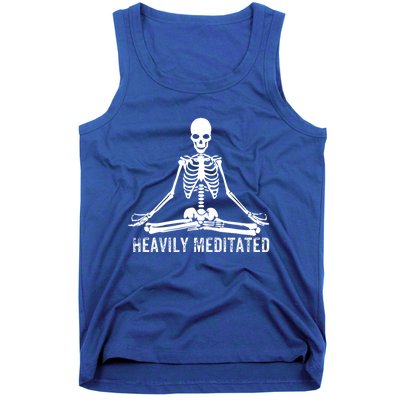 Yoga Skeleton Heavily Meditated Gift Tank Top