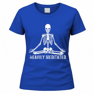 Yoga Skeleton Heavily Meditated Gift Women's T-Shirt