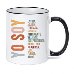 Yo Soy Hispanic Mujer Latina Camisa De Latina Chingona 11oz Black Color Changing Mug