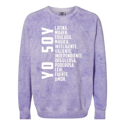 Yo Soy Hispanic Mujer Latina Camisa De Latina Chingona Colorblast Crewneck Sweatshirt