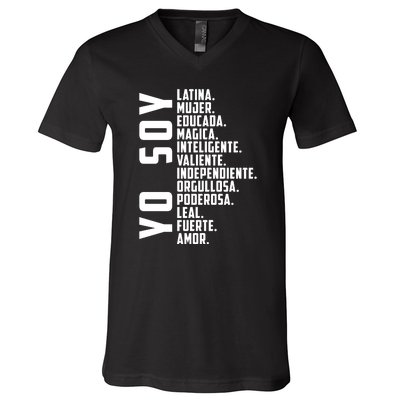 Yo Soy Hispanic Mujer Latina Camisa De Latina Chingona V-Neck T-Shirt