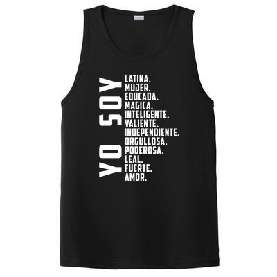 Yo Soy Hispanic Mujer Latina Camisa De Latina Chingona PosiCharge Competitor Tank