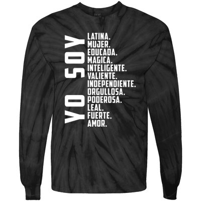 Yo Soy Hispanic Mujer Latina Camisa De Latina Chingona Tie-Dye Long Sleeve Shirt