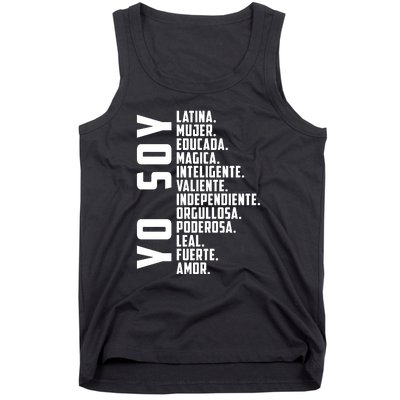 Yo Soy Hispanic Mujer Latina Camisa De Latina Chingona Tank Top