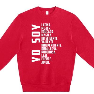 Yo Soy Hispanic Mujer Latina Camisa De Latina Chingona Premium Crewneck Sweatshirt