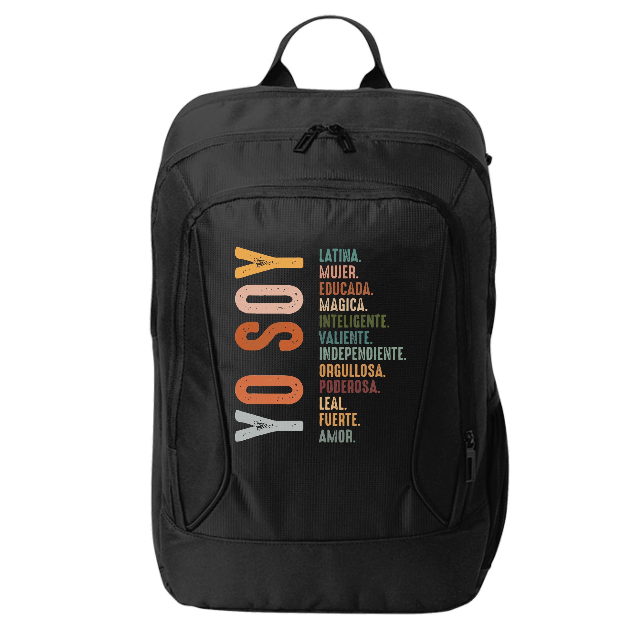 Yo Soy Hispanic Mujer Latina Camisa De Latina Chingona City Backpack
