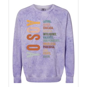 Yo Soy Hispanic Mujer Latina Camisa De Latina Chingona Colorblast Crewneck Sweatshirt