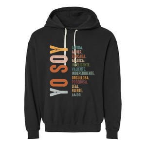 Yo Soy Hispanic Mujer Latina Camisa De Latina Chingona Garment-Dyed Fleece Hoodie