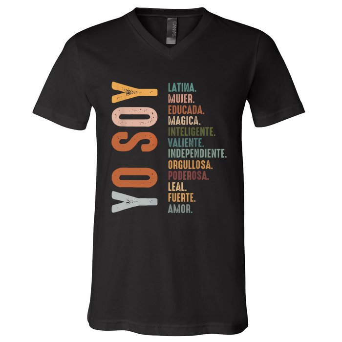 Yo Soy Hispanic Mujer Latina Camisa De Latina Chingona V-Neck T-Shirt