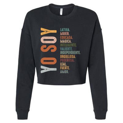 Yo Soy Hispanic Mujer Latina Camisa De Latina Chingona Cropped Pullover Crew