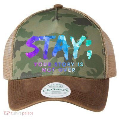 Your Story Is Not Over Stay Suicide Prevention Awareness Legacy Tie Dye Trucker Hat