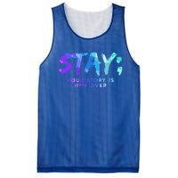 Your Story Is Not Over Stay Suicide Prevention Awareness Gift Mesh Reversible Basketball Jersey Tank