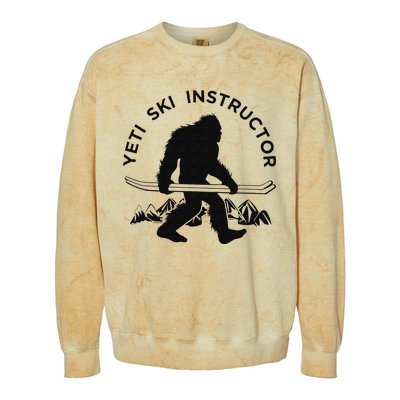 Yeti Ski Instructor Mountain Ape Snowman Skiin Colorblast Crewneck Sweatshirt