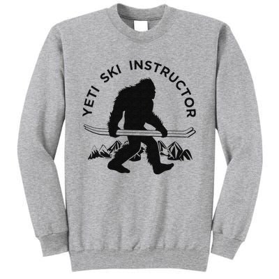 Yeti Ski Instructor Mountain Ape Snowman Skiin Tall Sweatshirt