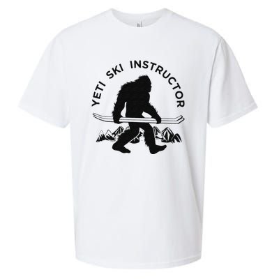 Yeti Ski Instructor Mountain Ape Snowman Skiin Sueded Cloud Jersey T-Shirt