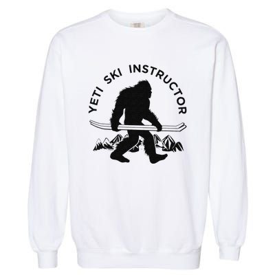 Yeti Ski Instructor Mountain Ape Snowman Skiin Garment-Dyed Sweatshirt