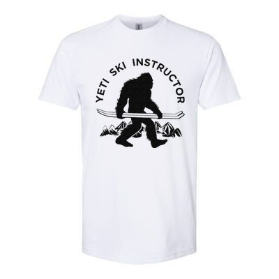 Yeti Ski Instructor Mountain Ape Snowman Skiin Softstyle CVC T-Shirt