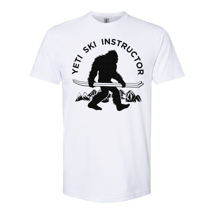 Yeti Ski Instructor Mountain Ape Snowman Skiin Softstyle CVC T-Shirt