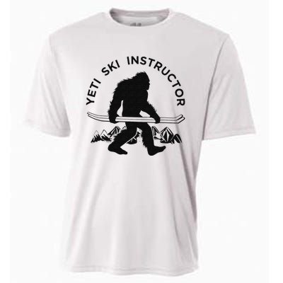 Yeti Ski Instructor Mountain Ape Snowman Skiin Cooling Performance Crew T-Shirt