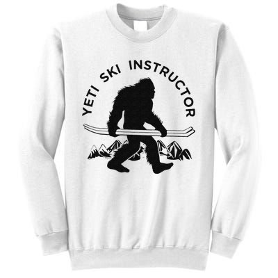 Yeti Ski Instructor Mountain Ape Snowman Skiin Sweatshirt