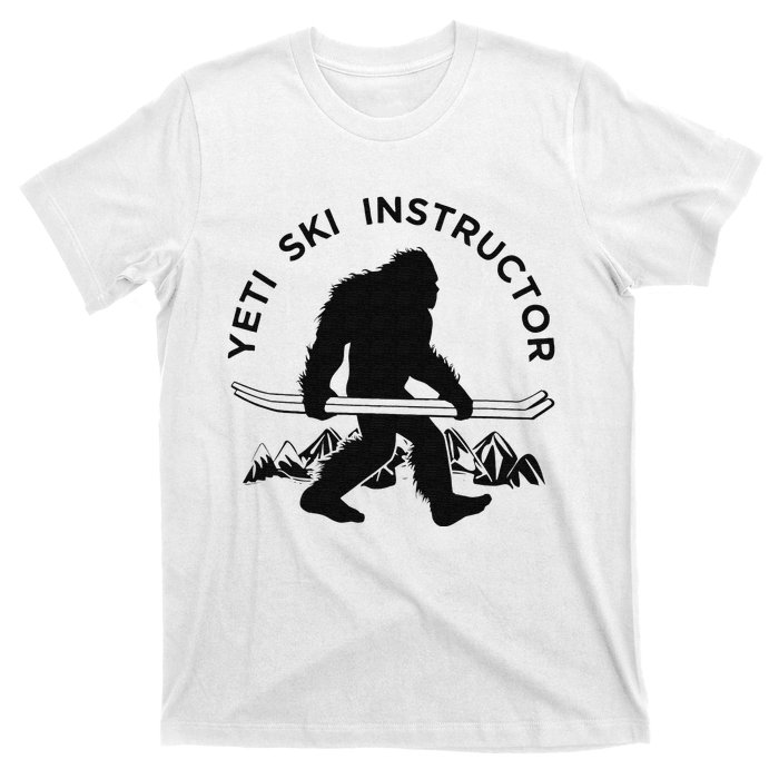 Yeti Ski Instructor Mountain Ape Snowman Skiin T-Shirt