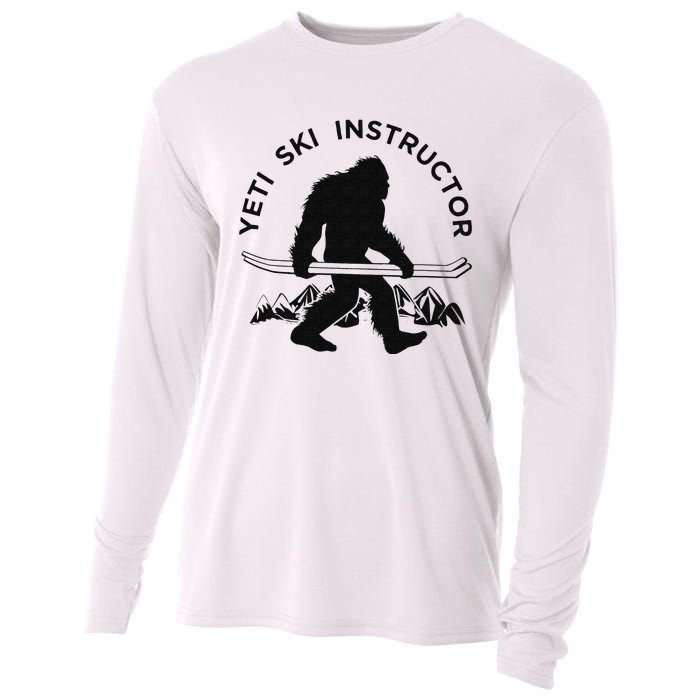 Yeti Ski Instructor Mountain Ape Snowman Skiin Cooling Performance Long Sleeve Crew