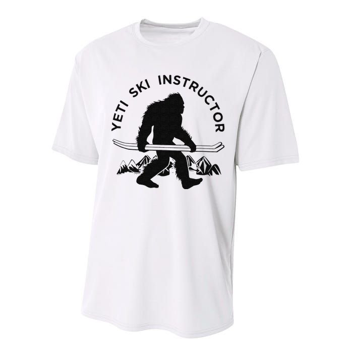 Yeti Ski Instructor Mountain Ape Snowman Skiin Performance Sprint T-Shirt