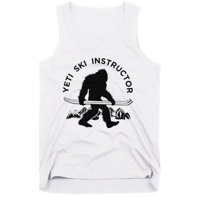 Yeti Ski Instructor Mountain Ape Snowman Skiin Tank Top