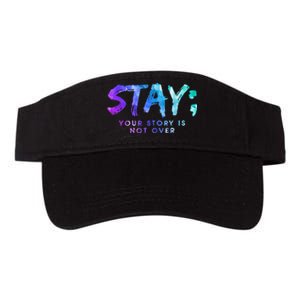 Your Story Is Not Over Stay Suicide Prevention Awareness Valucap Bio-Washed Visor