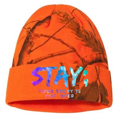 Your Story Is Not Over Stay Suicide Prevention Awareness Kati Licensed 12" Camo Beanie