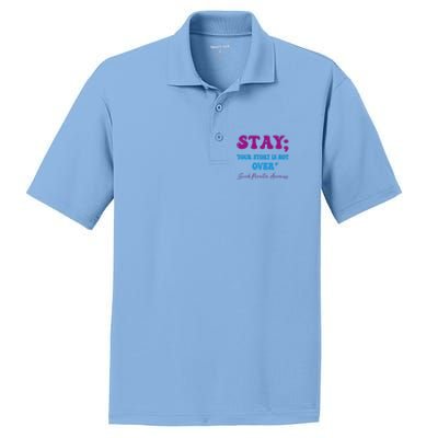 Your Story Is Not Over Stay Suicide Prevention Awareness PosiCharge RacerMesh Polo