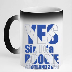 Yes Sir I Can Boogie! Scottish Flag Scotland 11oz Black Color Changing Mug