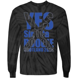 Yes Sir I Can Boogie! Scottish Flag Scotland Tie-Dye Long Sleeve Shirt