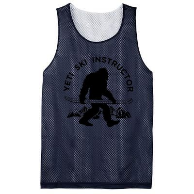 Yeti Ski Instructor Tee, Mountain Ape Snowman Skiing Mesh Reversible Basketball Jersey Tank