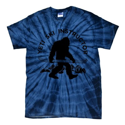 Yeti Ski Instructor Tee, Mountain Ape Snowman Skiing Tie-Dye T-Shirt