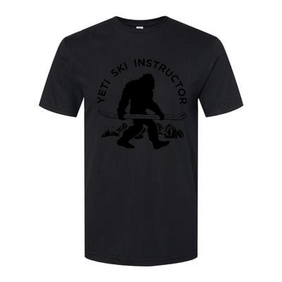 Yeti Ski Instructor Tee, Mountain Ape Snowman Skiing Softstyle CVC T-Shirt