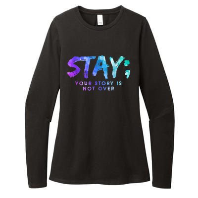 Your Story Is Not Over Stay Suicide Prevention Awareness Womens CVC Long Sleeve Shirt