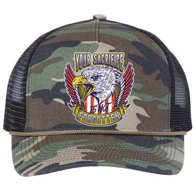 Your Sacrifice Is Not Forgotten Retro Rope Trucker Hat Cap