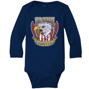 Your Sacrifice Is Not Forgotten Baby Long Sleeve Bodysuit